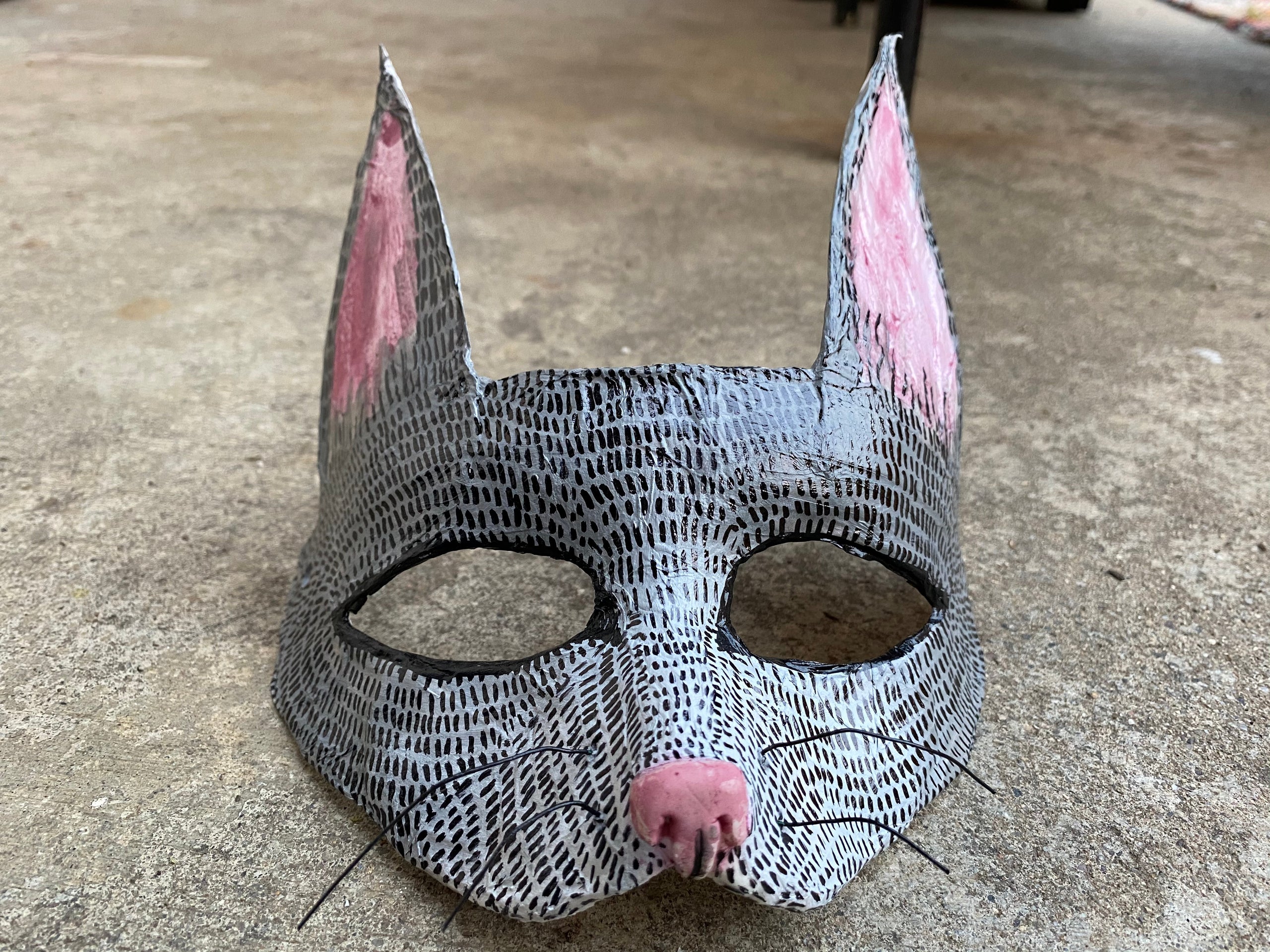 Cat- Hand made paper mask